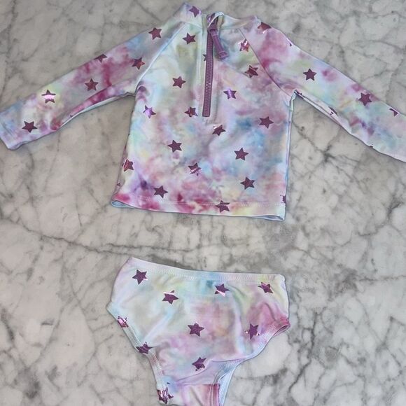 Andy & Evan Tie Dye Rash Guard Set 0/3 - Picture 6 of 9